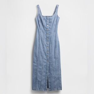 NWT - Gap Women’s Blue Denim Button-Down Dress Size Large